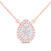 1/3CTW-DIA CN FASHION PEAR NECKLACE (18 INCH)